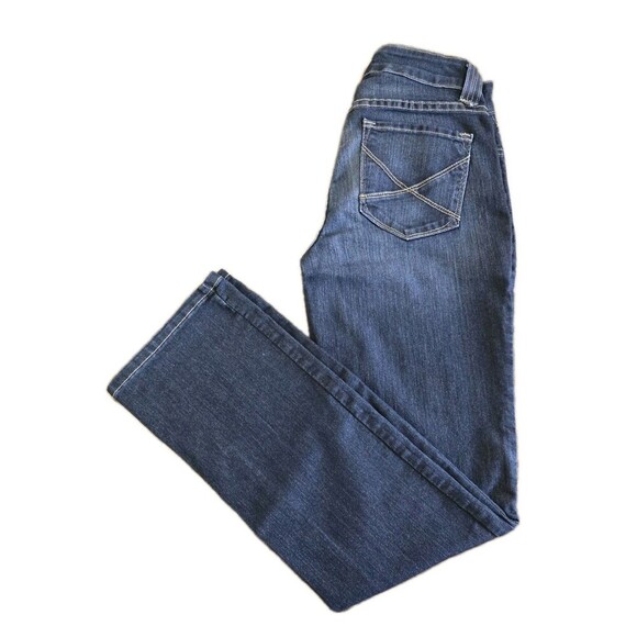 NYDJ Straight Leg Jeans Womens Size 2 Dark Denim Mid Rise - Picture 6 of 12